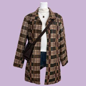 y2k plaid snake print downtown it girl jacket